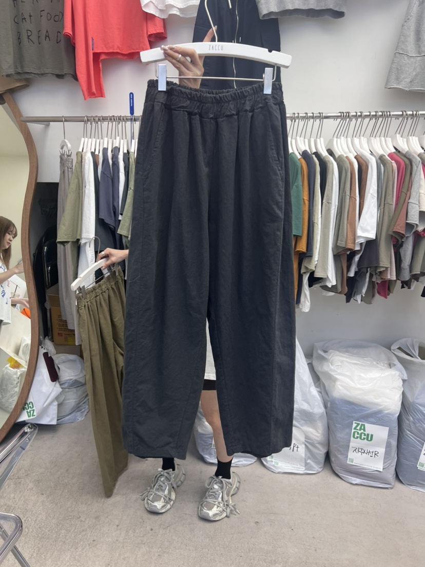 ZACCU韓國直郵東大門代購女裝新品人氣推薦熱賣時尚休閑褲亞麻ZACCU休閑褲圖色3