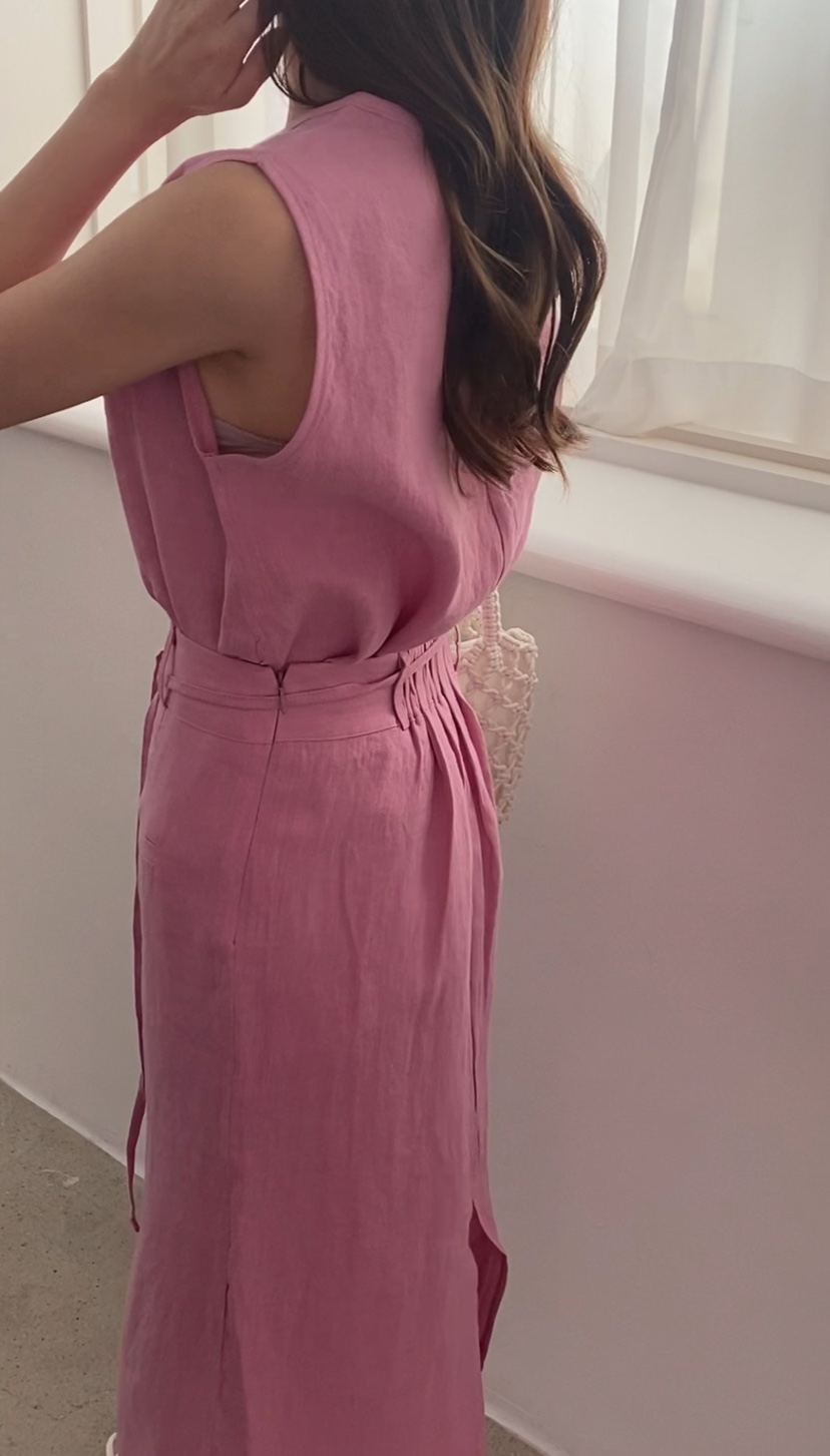 N BROWN韓國直郵東大門代購女裝新品休閑24春夏套裝亞麻N BROWN套裝