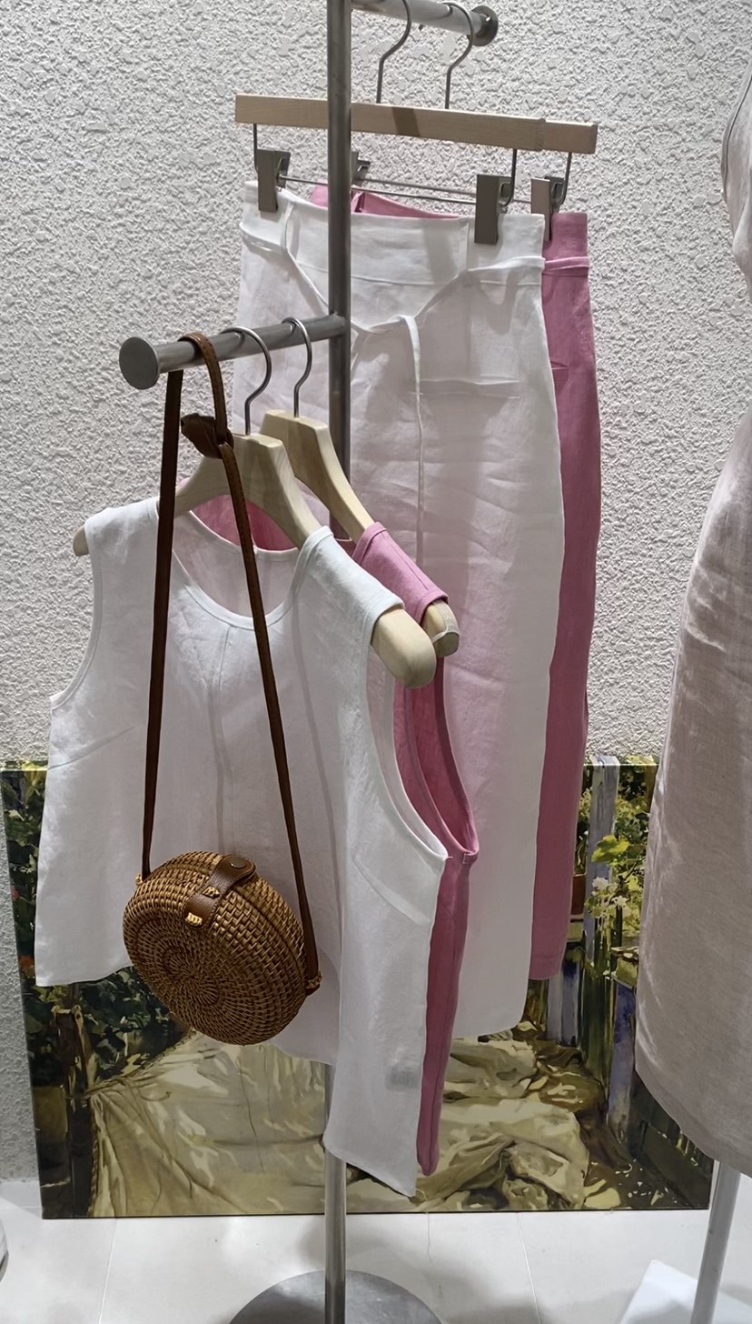 N BROWN韓國直郵東大門代購女裝新品休閑24春夏套裝亞麻N BROWN套裝