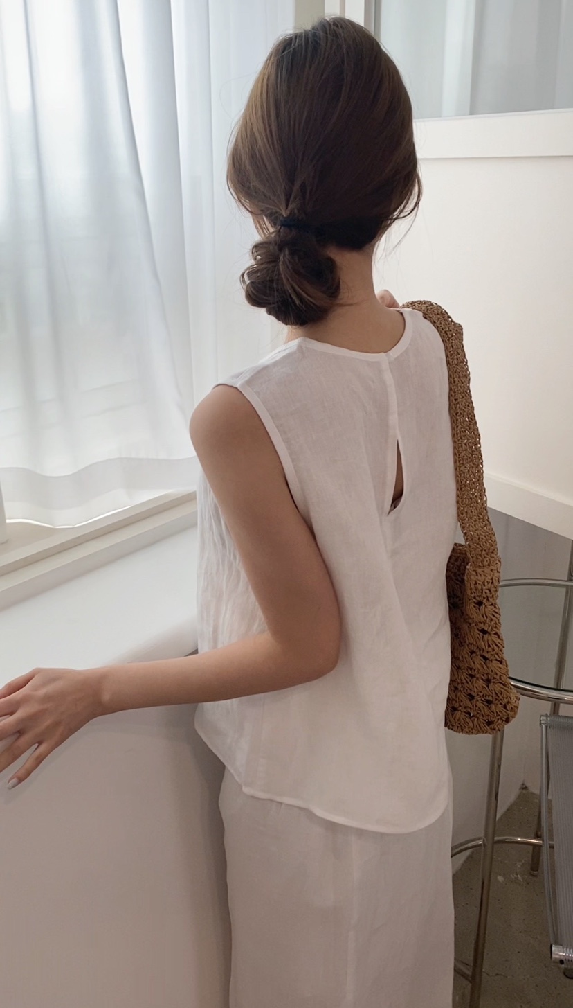 N BROWN韓國直郵東大門代購女裝新品休閑24春夏套裝亞麻N BROWN套裝