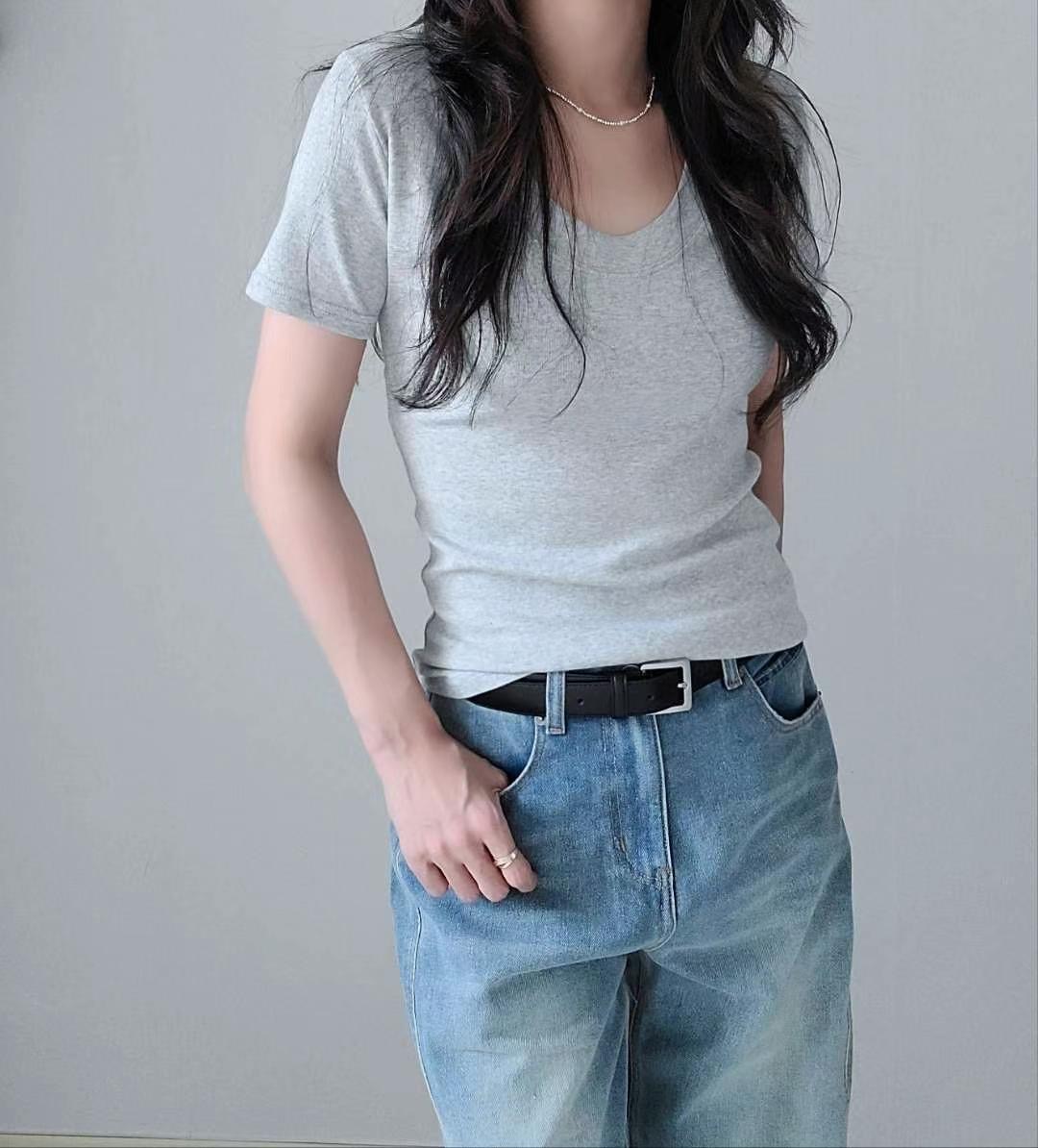 SSEN-쎈-T韓國直郵女裝新款24春夏熱賣休閑人氣時尚T恤SSEN-쎈-TT恤