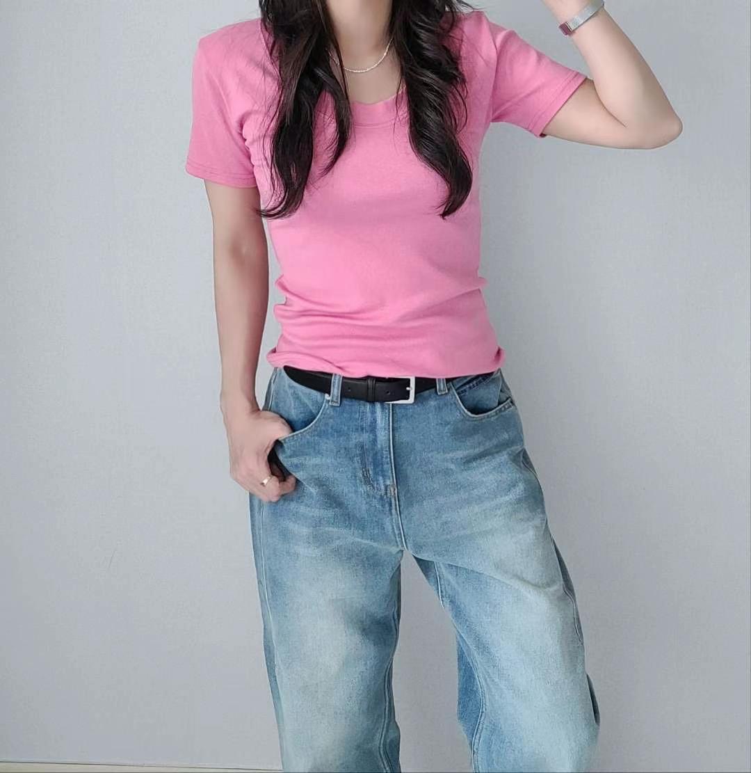 SSEN-쎈-T韓國直郵女裝新款24春夏熱賣休閑人氣時尚T恤SSEN-쎈-TT恤