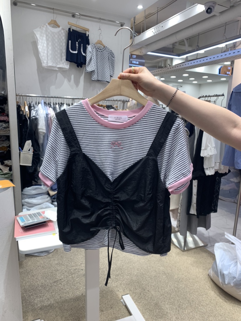 VIRUS韓國直郵東大門實拍女裝新款時尚休閑推薦真品24春夏套裝VIRUS套裝