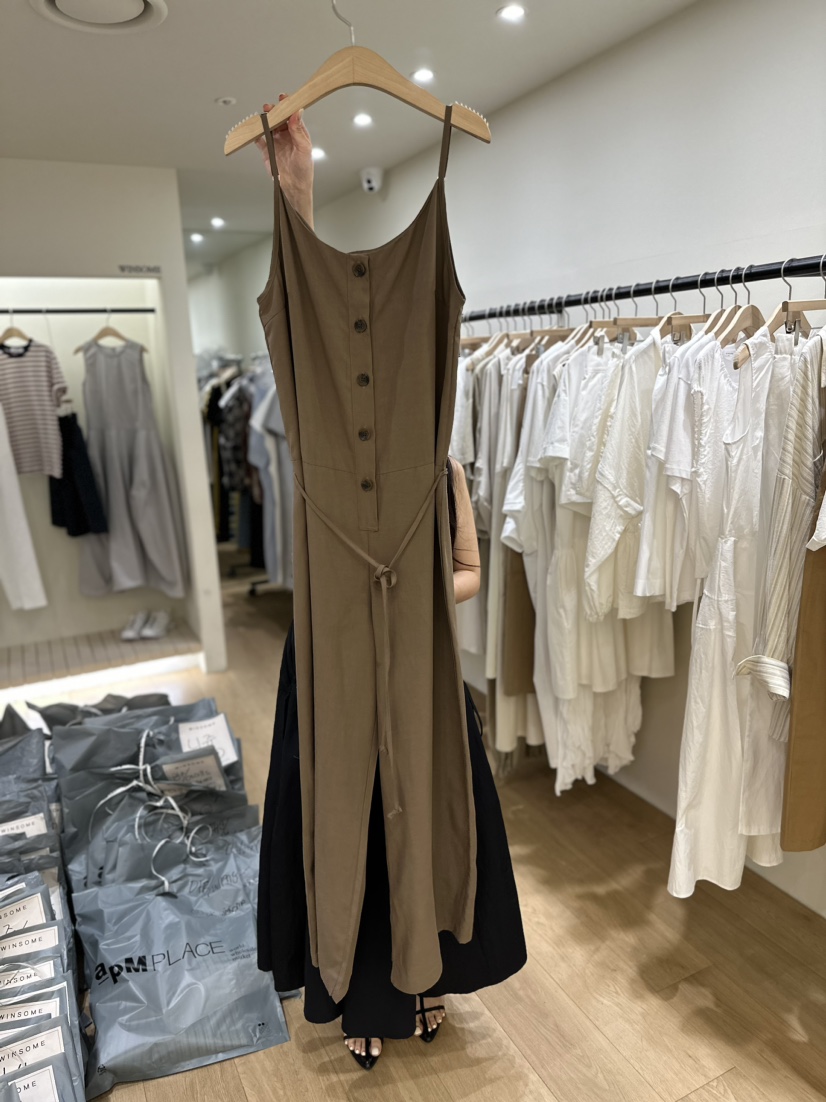 WINSOME韓國直郵東大門代購女裝新品真品熱賣職業連衣裙亞麻WINSOME連衣裙