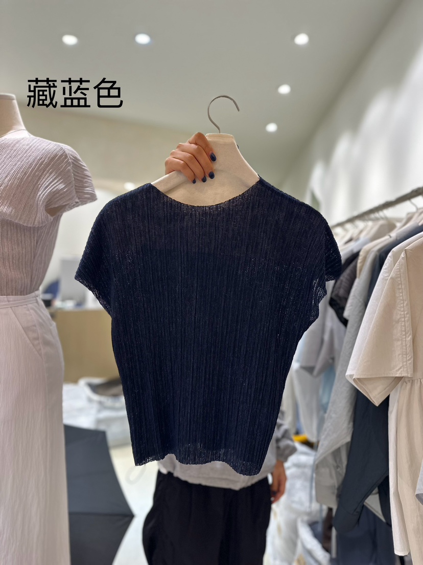 WANTS韓國直郵東大門代購女裝新款24春夏職業熱賣T恤褶皺DENISET恤圖色4