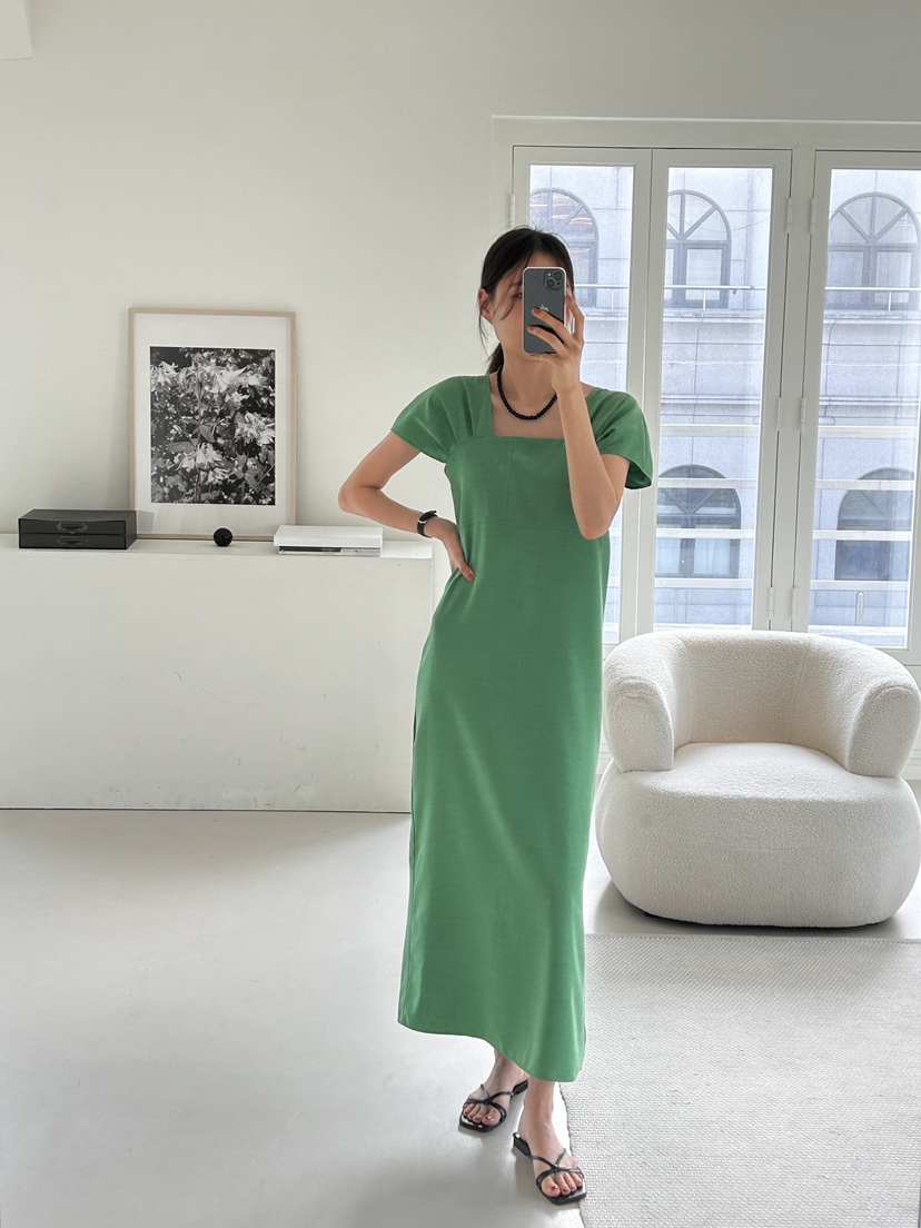 ME MO韓國直郵東大門代購女裝新款24春夏時尚休閑連衣裙ME MO連衣裙
