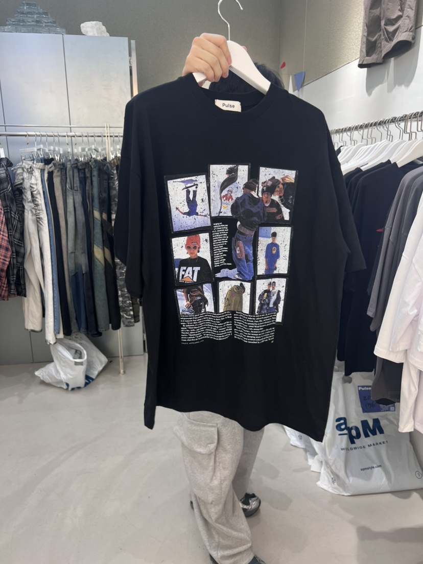 PULSE-男裝韓國直郵東大門代購女裝新品24春夏真品休閑T恤PULSET恤圖色2