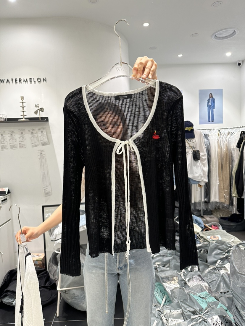 WATERMELON韓國直郵東大門代購女裝新款推薦24春夏針織衫WATERMELON針織衫圖色2