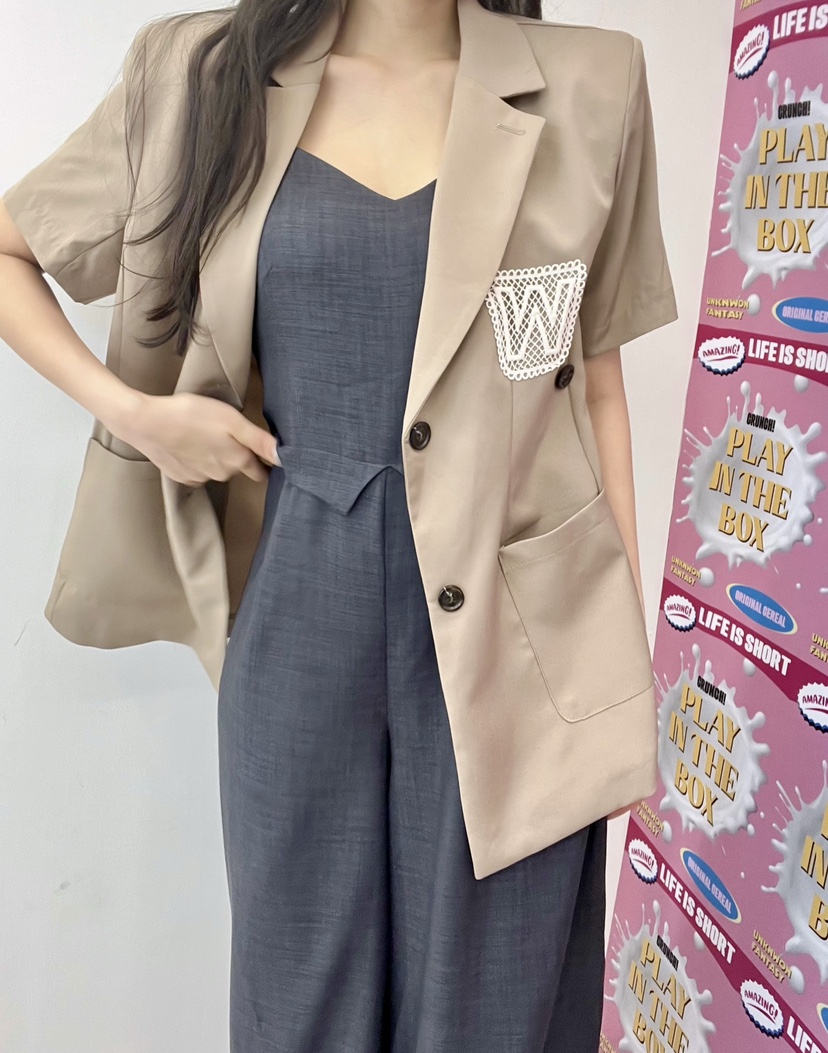 AVEC-OT韓國直郵東大門實拍女裝新款時尚休閑真品職業夾克EIGHTGLOW夾克