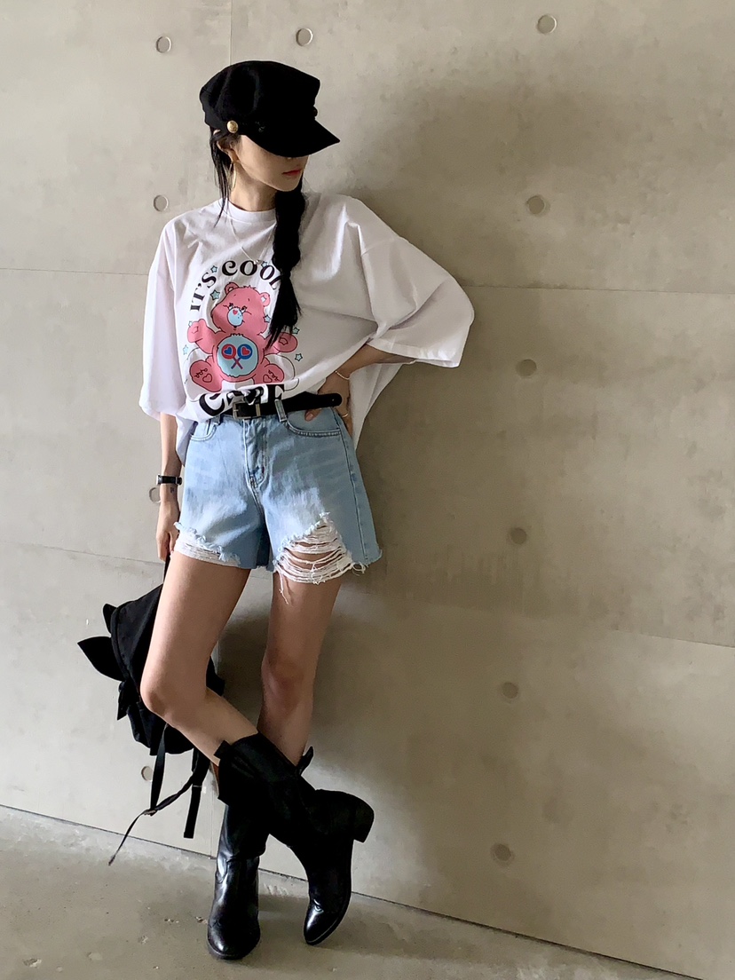 DAVICHI直郵韓國代購女裝新款休閑時尚24春夏職業牛仔褲腰帶DAVICHI牛仔褲