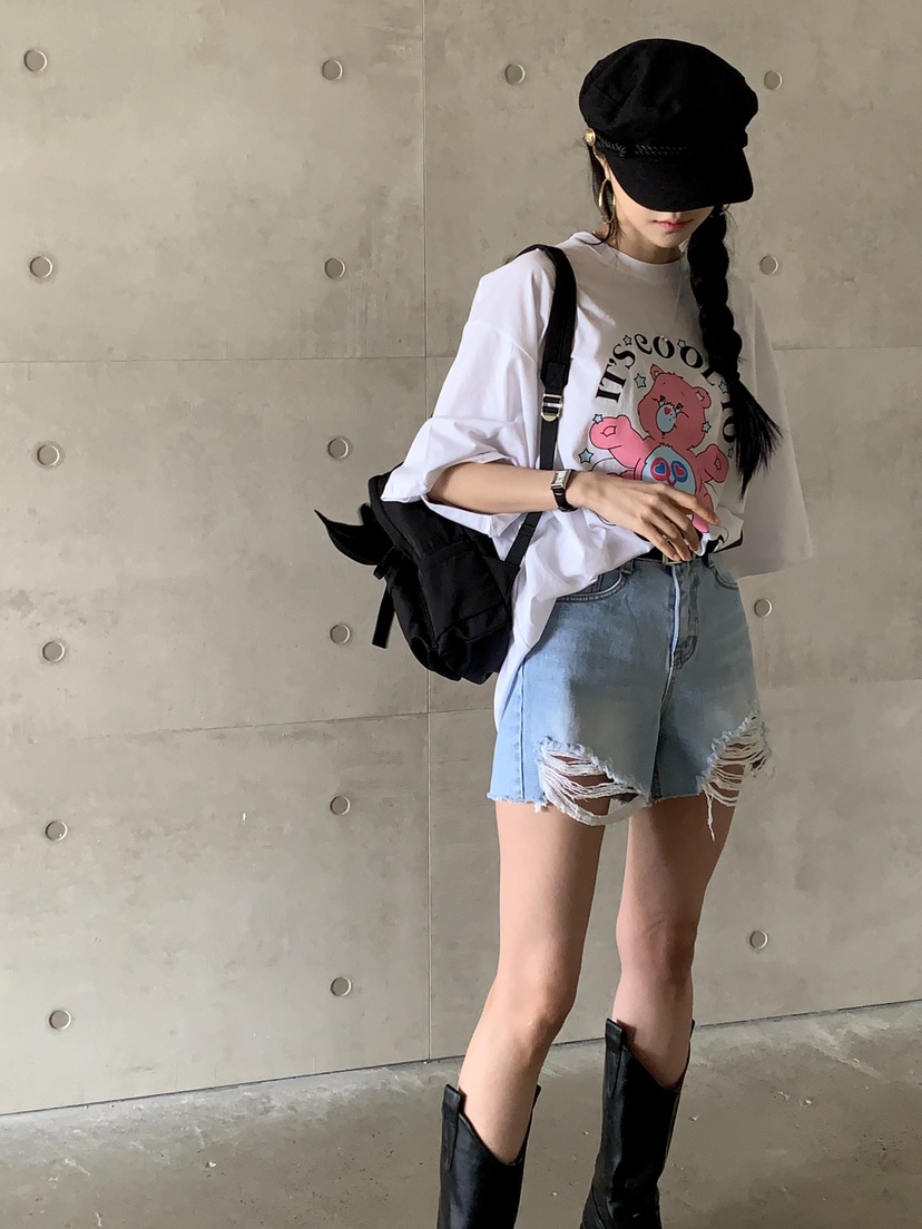 DAVICHI直郵韓國代購女裝新款休閑時尚24春夏職業牛仔褲腰帶DAVICHI牛仔褲