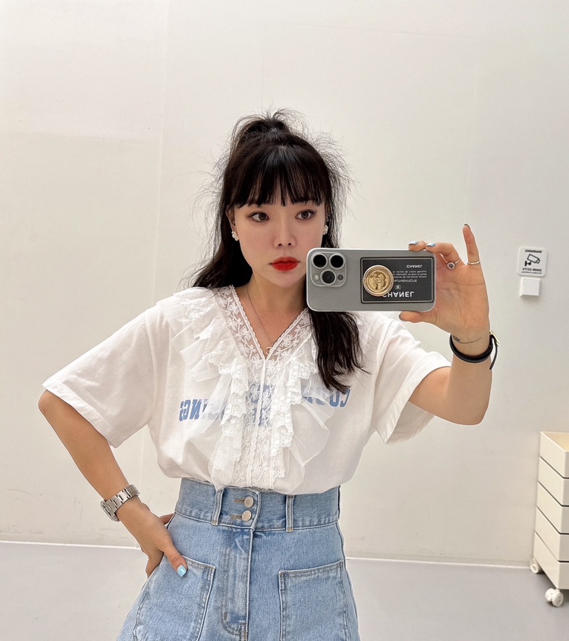 LOVABLE韓國直郵東大門實拍女裝新品24春夏真品時尚推薦T恤LOVABLET恤