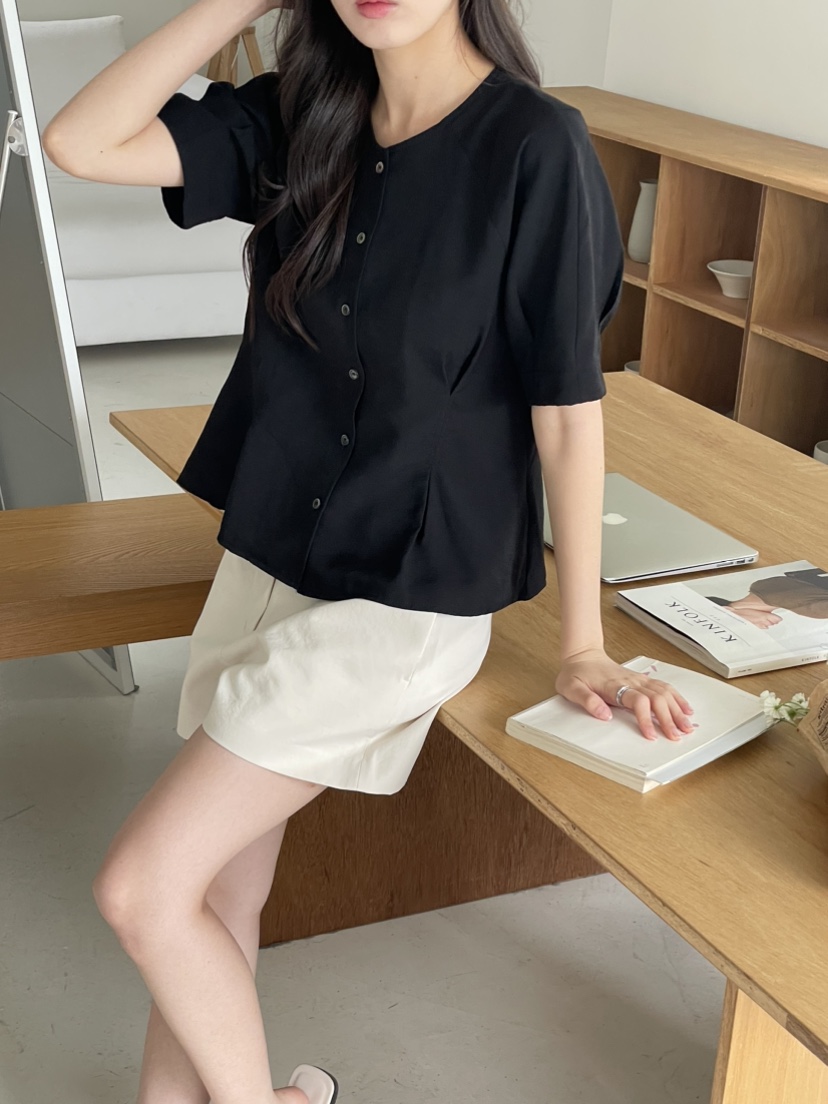 MARID直郵韓國代購女裝新款熱賣推薦時尚職業休閑襯衫蕾絲衫MAYBE&amp;CO襯衫/蕾絲衫