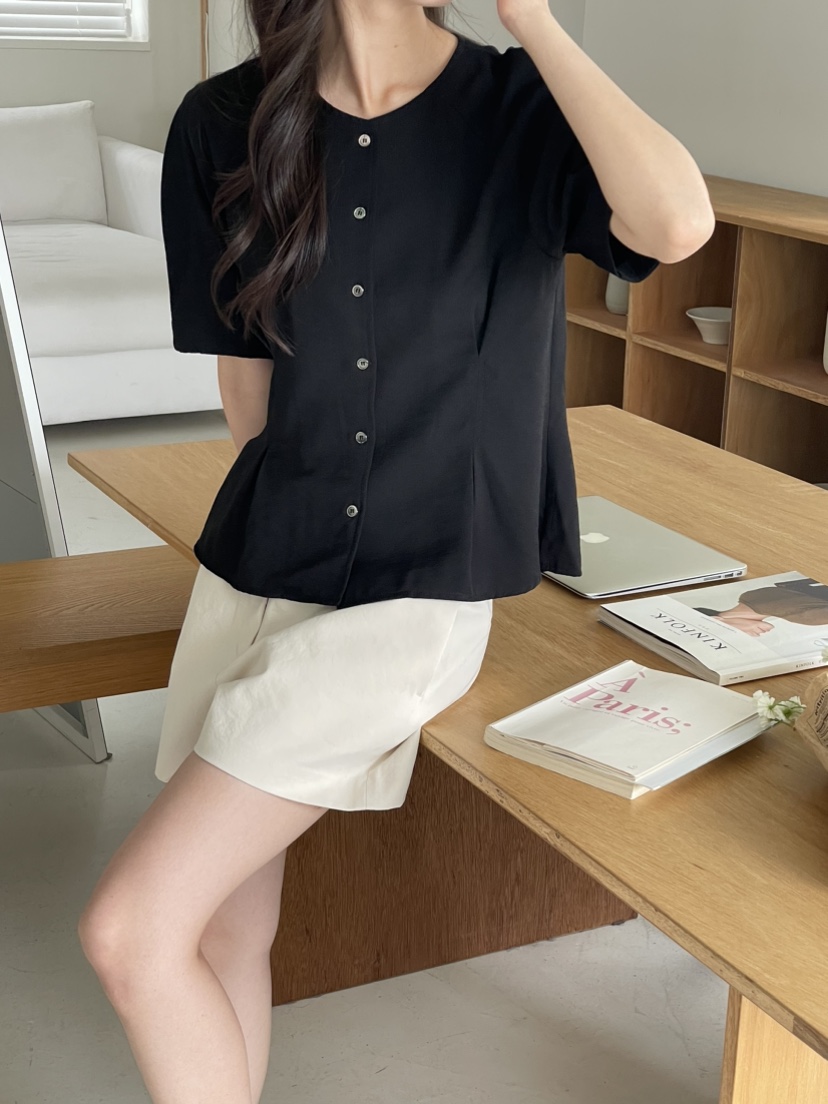 MARID直郵韓國代購女裝新款熱賣推薦時尚職業休閑襯衫蕾絲衫MAYBE&amp;CO襯衫/蕾絲衫