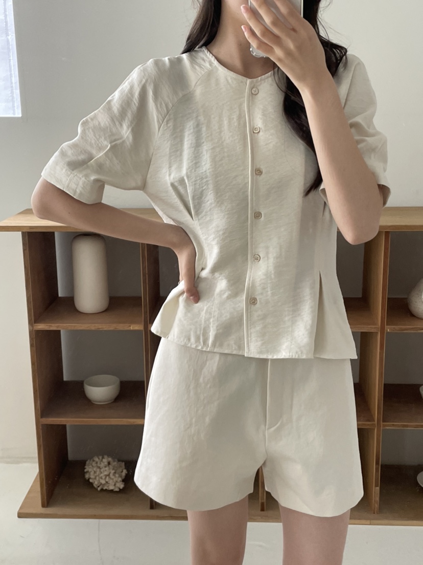 MARID直郵韓國代購女裝新款熱賣推薦時尚職業休閑襯衫蕾絲衫MAYBE&amp;CO襯衫/蕾絲衫圖色1