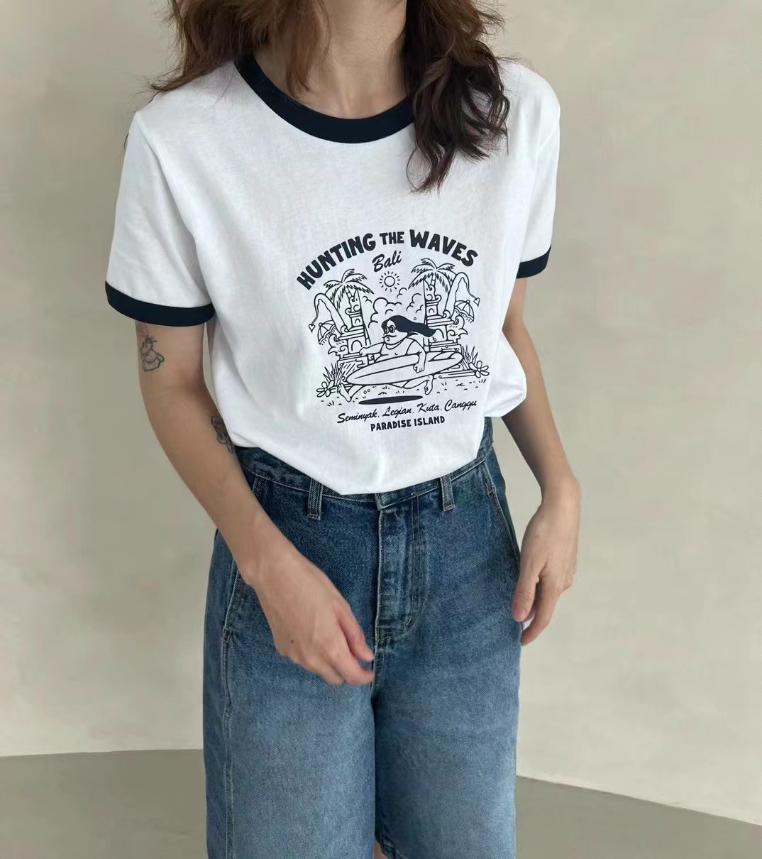 WAYBETTER韓國直郵女裝新品職業熱賣時尚人氣真品24春夏T恤WAYBETTERT恤圖色1