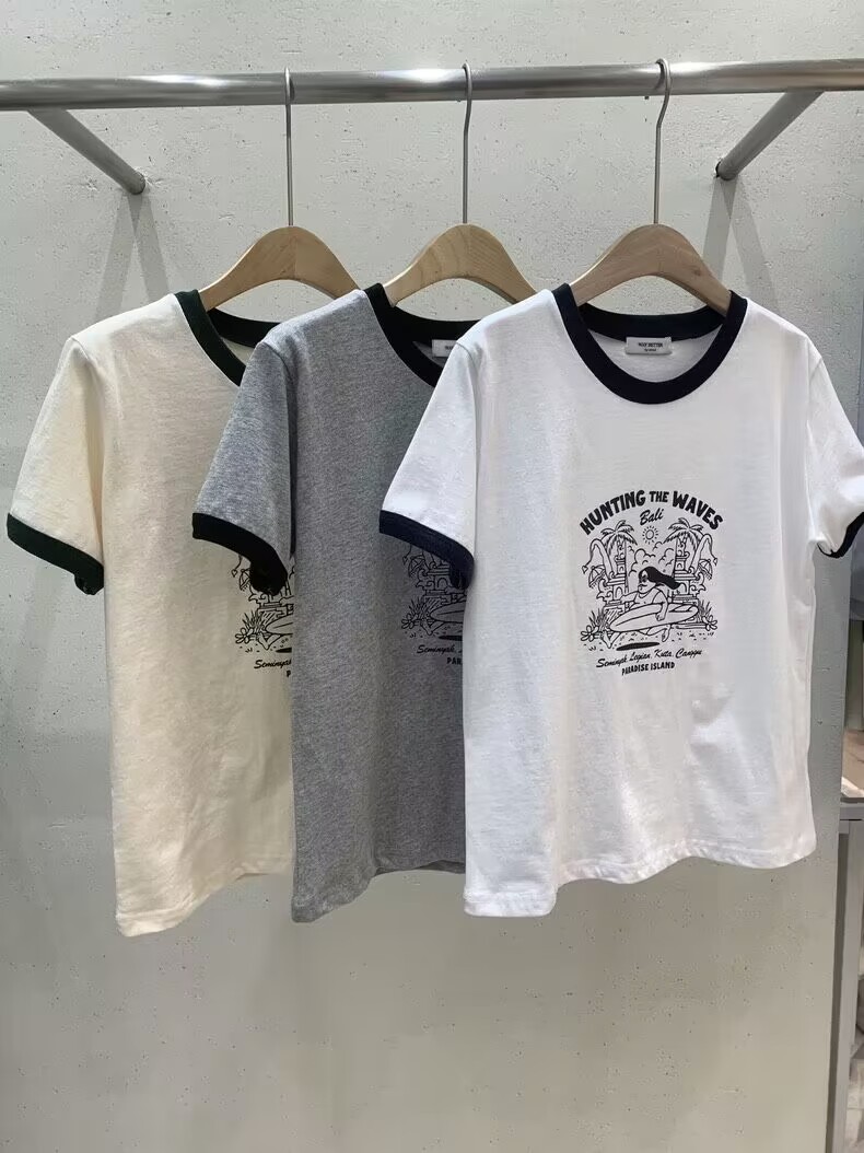 WAYBETTER韓國直郵女裝新品職業熱賣時尚人氣真品24春夏T恤WAYBETTERT恤圖色2左一色