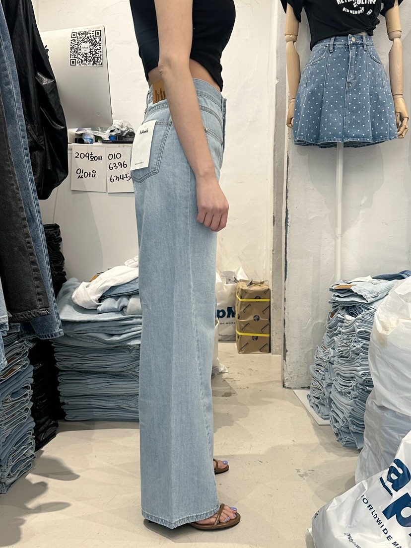 HAWK韓國直郵東大門實拍女裝新品人氣熱賣職業時尚休閑牛仔褲Le Ahicon牛仔褲