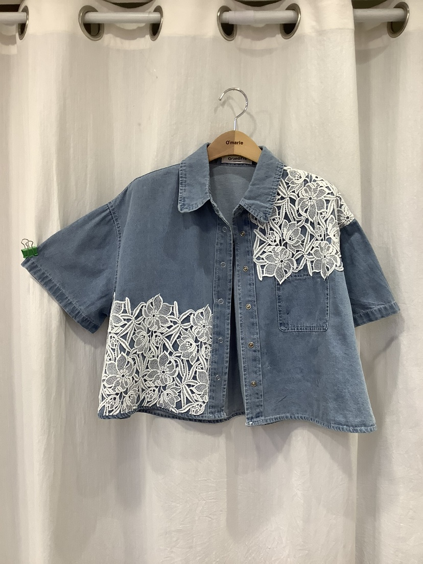 O MARIE韓國直郵東大門實拍女裝新款真品人氣襯衫蕾絲衫蕾絲O'MARIE襯衫/蕾絲衫