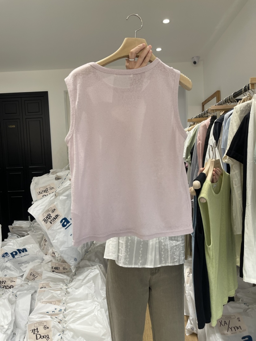 VENIR直郵韓國代購女裝新款熱賣職業時尚24春夏真品吊帶背心VENIR-a吊帶/背心