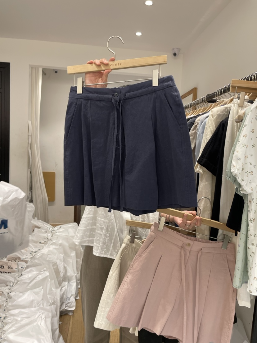 VENIR直郵韓國代購女裝新款熱賣職業人氣推薦時尚24春夏短褲綁帶VENIR-a短褲圖色4