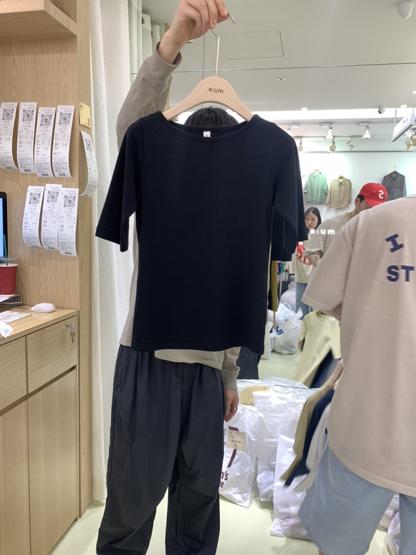 eum韓國直郵東大門代購女士新品時尚24春夏人氣真品休閑T恤EUMT恤圖色4