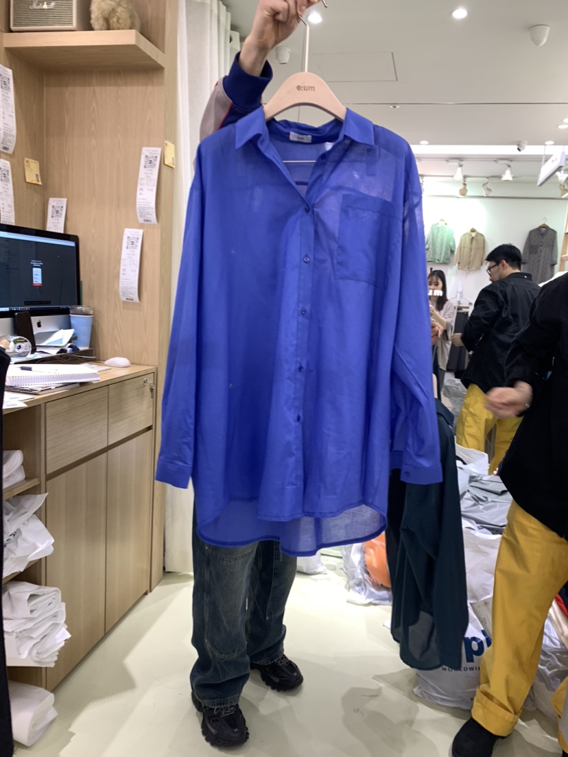 eum韓國直郵女裝新款真品時尚休閑熱賣推薦職業24春夏襯衫蕾絲衫EUM襯衫/蕾絲衫
