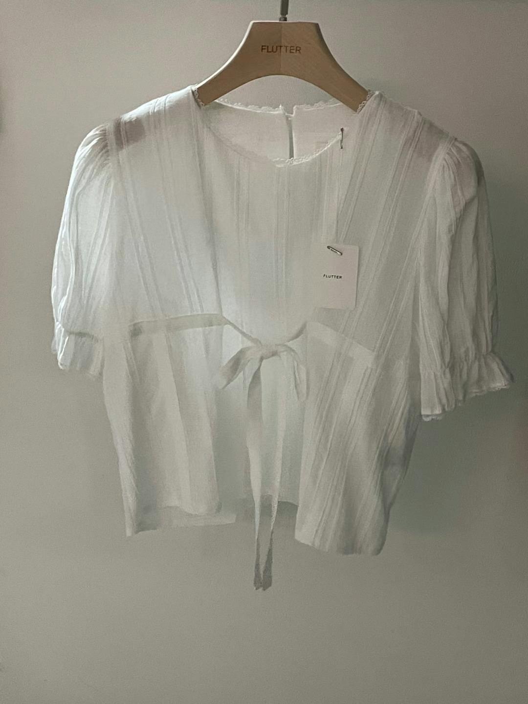 FLUTTER直郵韓國代購女裝新品真品推薦時尚24春夏襯衫蕾絲衫FLUTTER/INOUF襯衫/蕾絲衫圖色1