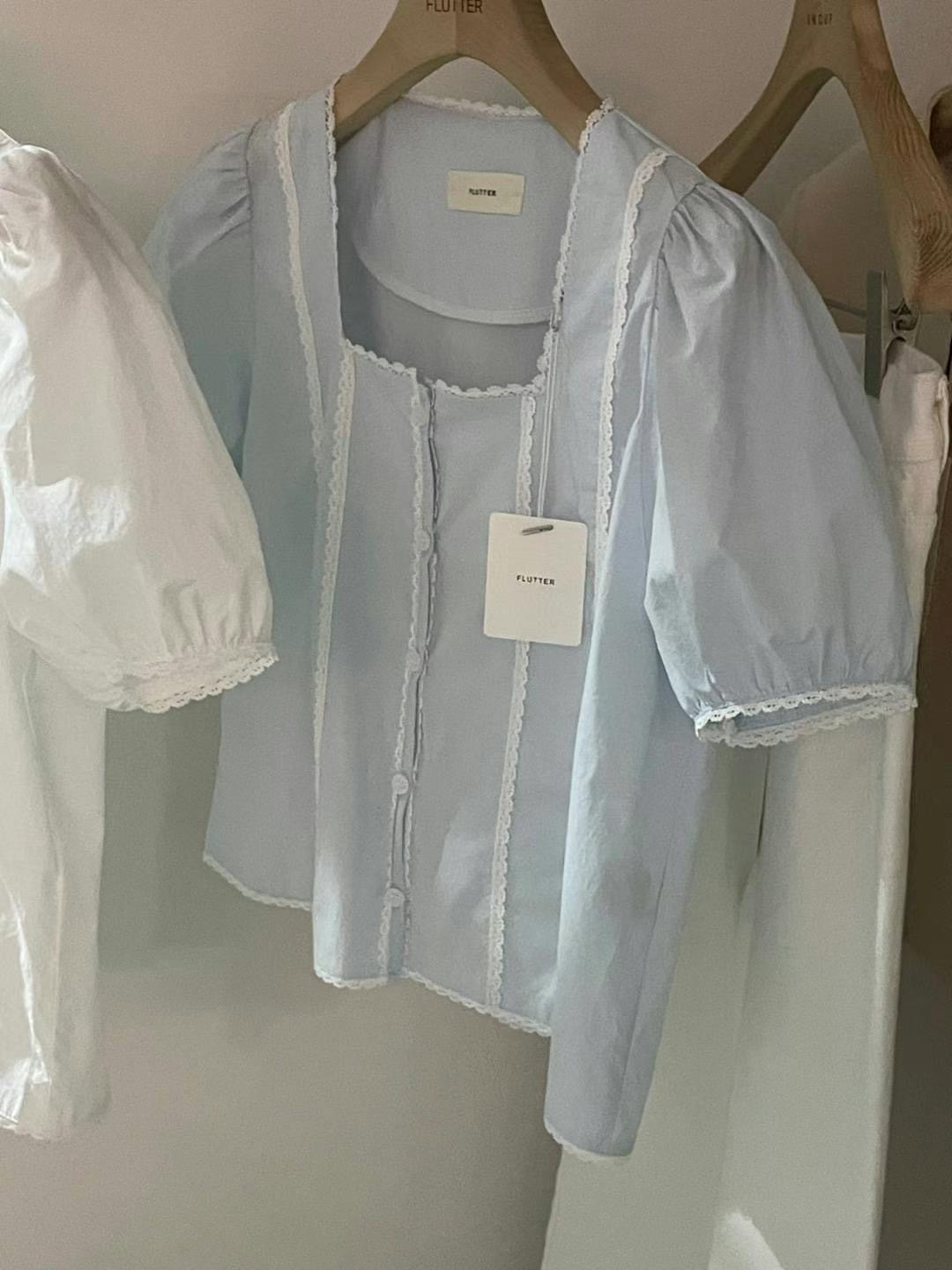 FLUTTER韓國直郵東大門實拍女裝新品真品職業人氣襯衫蕾絲衫FLUTTER/INOUF襯衫/蕾絲衫圖色2