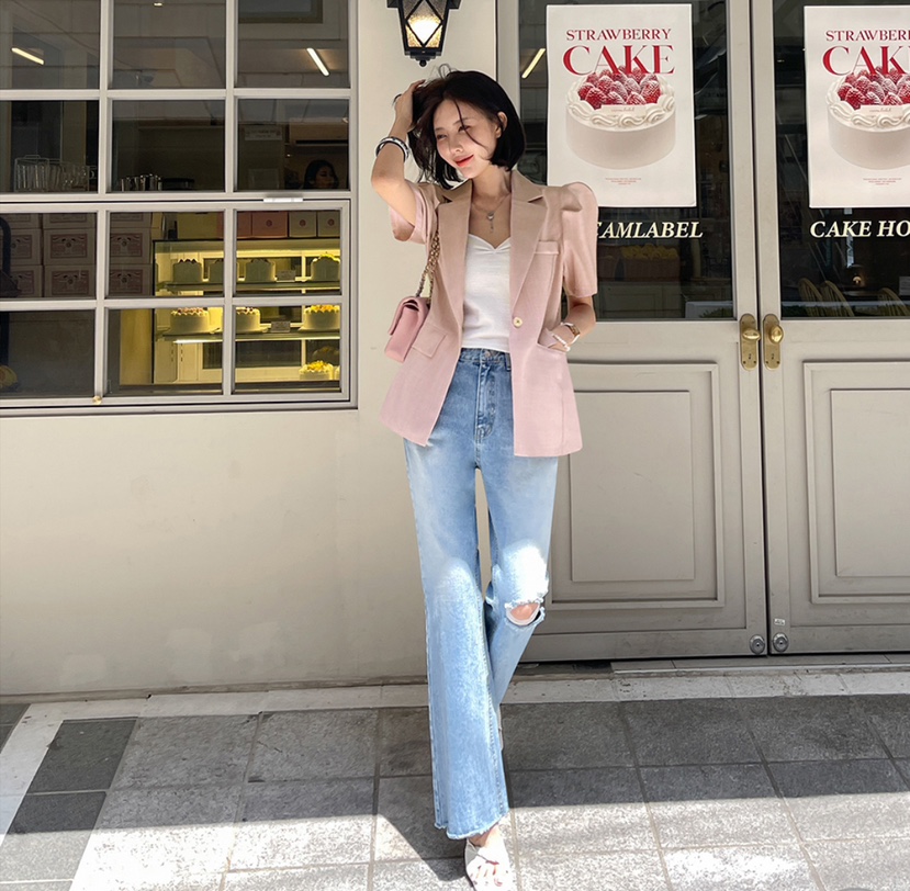 LEA/ASHER-J韓國直郵東大門實拍女裝新款24春夏職業夾克이향夾克