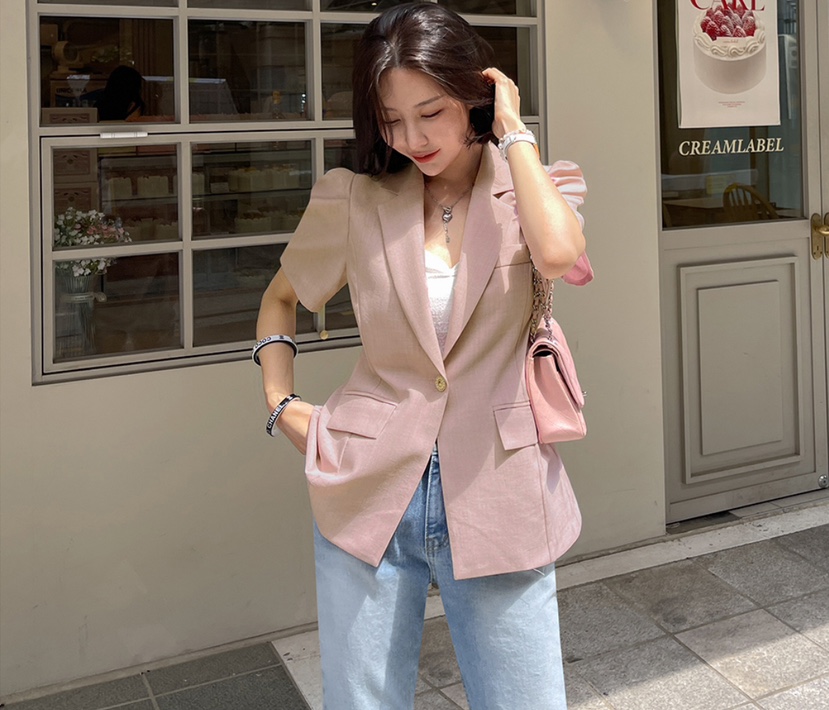 LEA/ASHER-J韓國直郵東大門實拍女裝新款24春夏職業夾克이향夾克