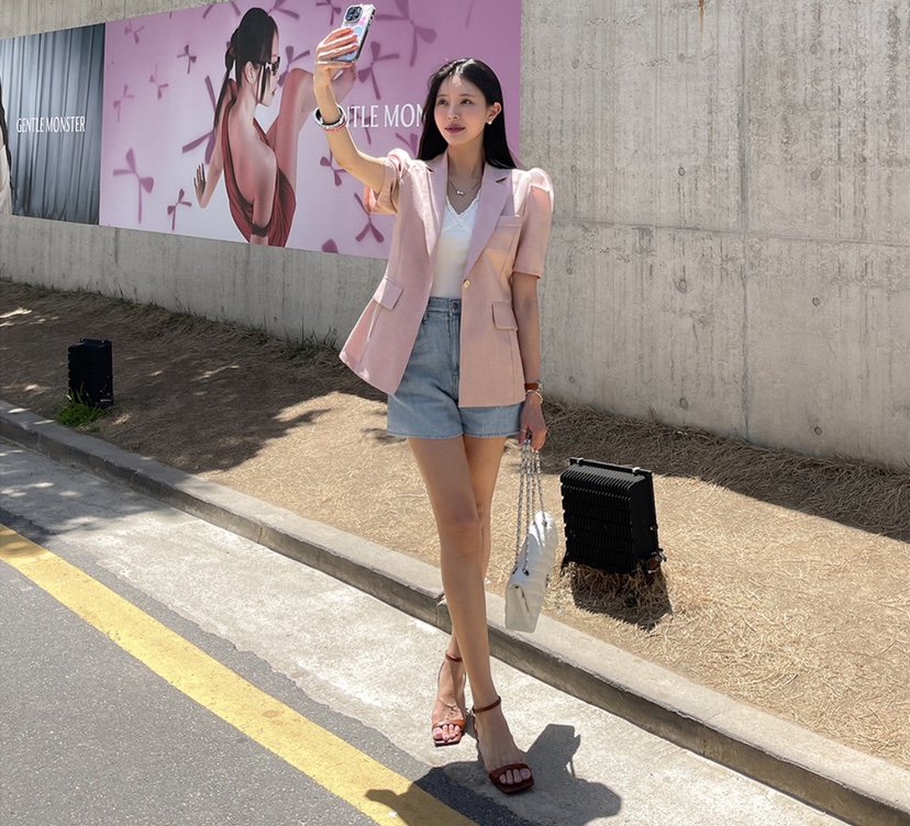 LEA/ASHER-J韓國直郵東大門實拍女裝新款24春夏職業夾克이향夾克