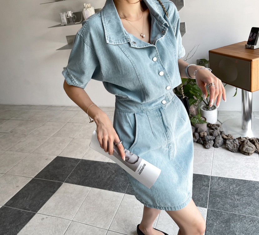 LEA/ASHER-J直郵韓國代購女裝新品24春夏時尚休閑連衣裙이향連衣裙