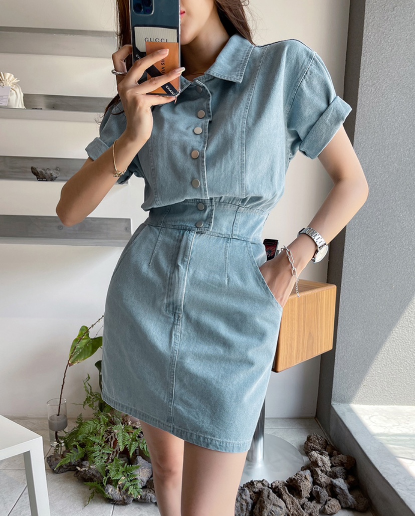 LEA/ASHER-J直郵韓國代購女裝新品24春夏時尚休閑連衣裙이향連衣裙