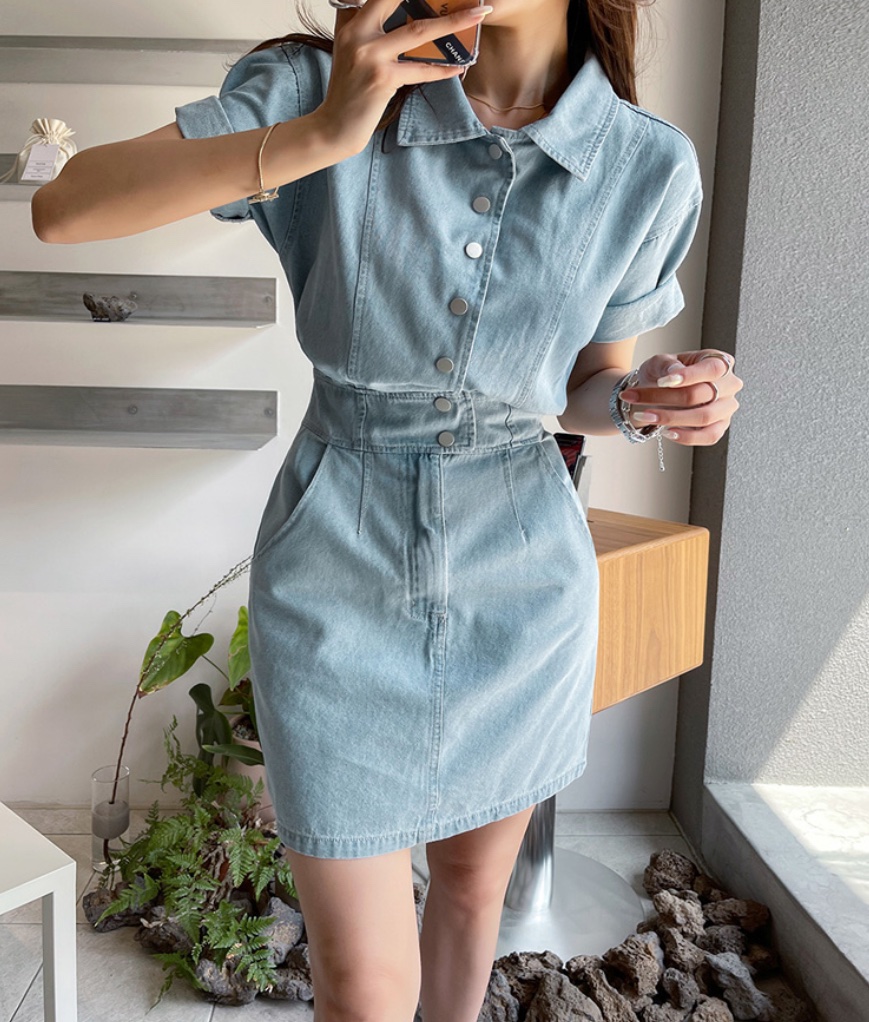 LEA/ASHER-J直郵韓國代購女裝新品24春夏時尚休閑連衣裙이향連衣裙