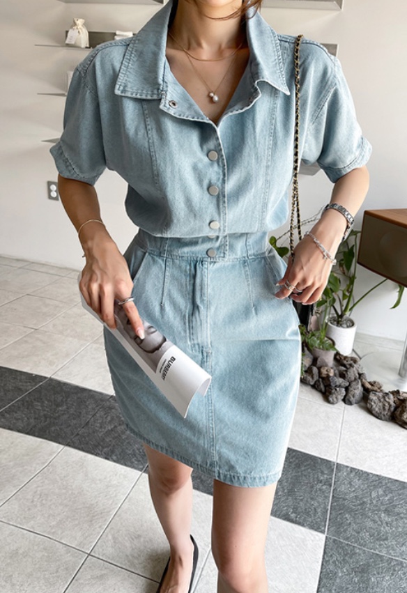 LEA/ASHER-J直郵韓國代購女裝新品24春夏時尚休閑連衣裙이향連衣裙