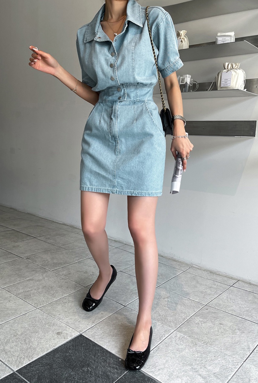 LEA/ASHER-J直郵韓國代購女裝新品24春夏時尚休閑連衣裙이향連衣裙