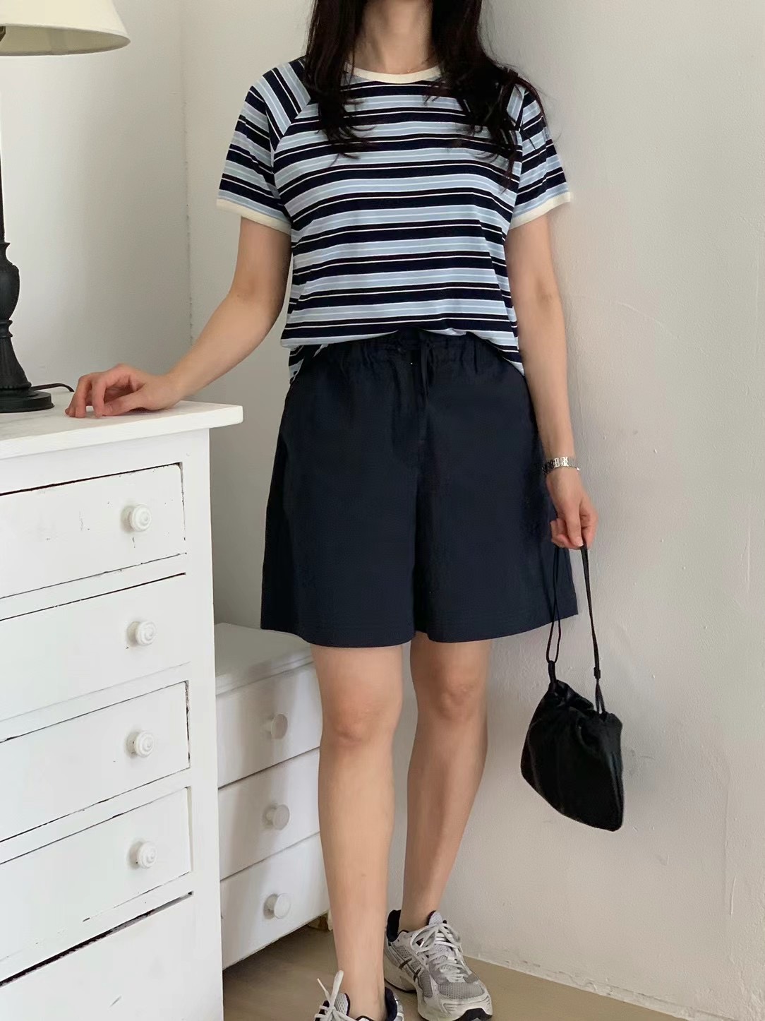 MERRYPN直郵韓國代購女裝新品職業24春夏休閑時尚熱賣短褲LENEUF短褲圖色2