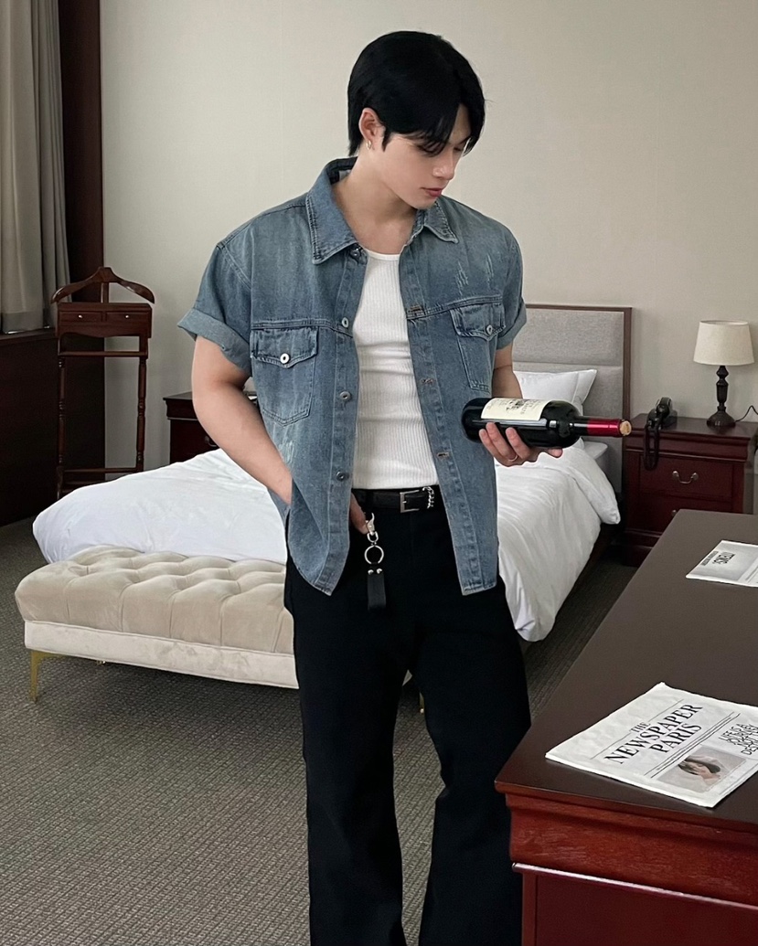 OUR ROOM-男裝韓國直郵女裝新品推薦24春夏時尚襯衫蕾絲衫OUR ROOM襯衫/蕾絲衫