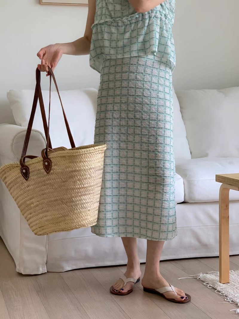 STYLE LOUNGE韓國直郵女裝新品人氣24春夏休閑時尚套裝格紋STYLE LOUNGE套裝
