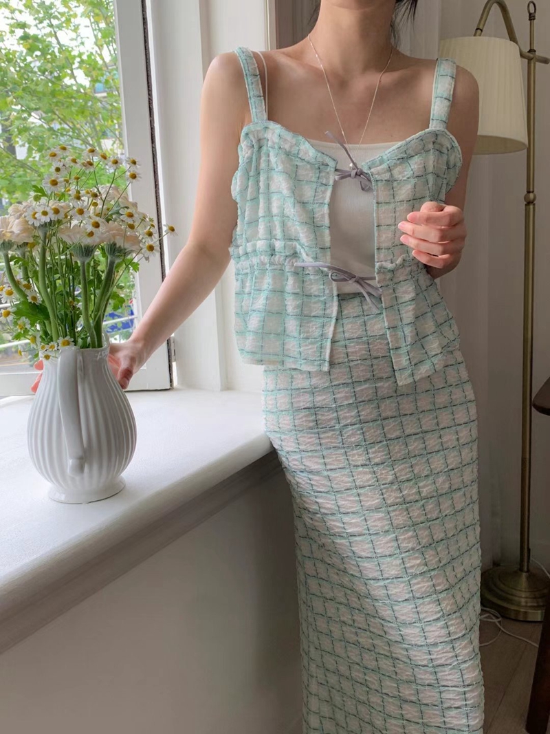 STYLE LOUNGE韓國直郵女裝新品人氣24春夏休閑時尚套裝格紋STYLE LOUNGE套裝