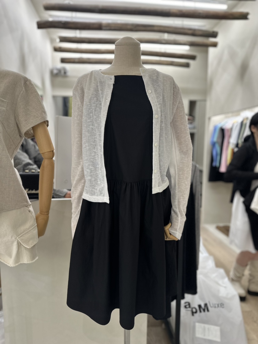 Waller直郵韓國代購女裝新款熱賣時尚職業人氣24春夏連衣裙NOTHING連衣裙
