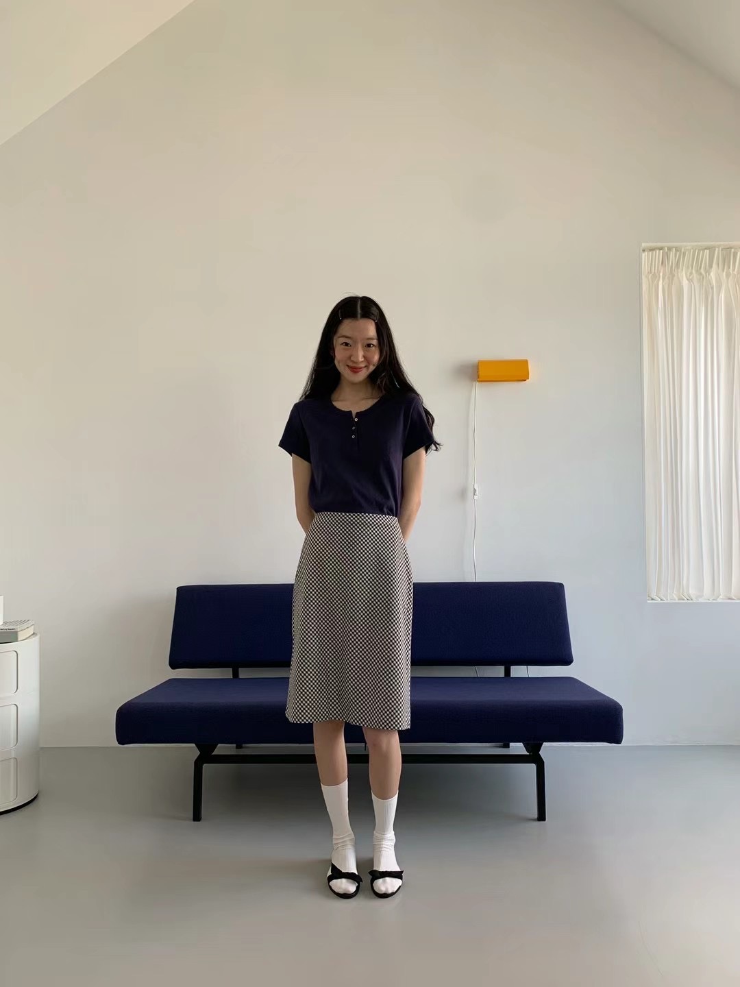 WEATHER韓國直郵女裝新品推薦熱賣職業24春夏半身裙中短裙JOURNAL半身裙/中短裙圖色1