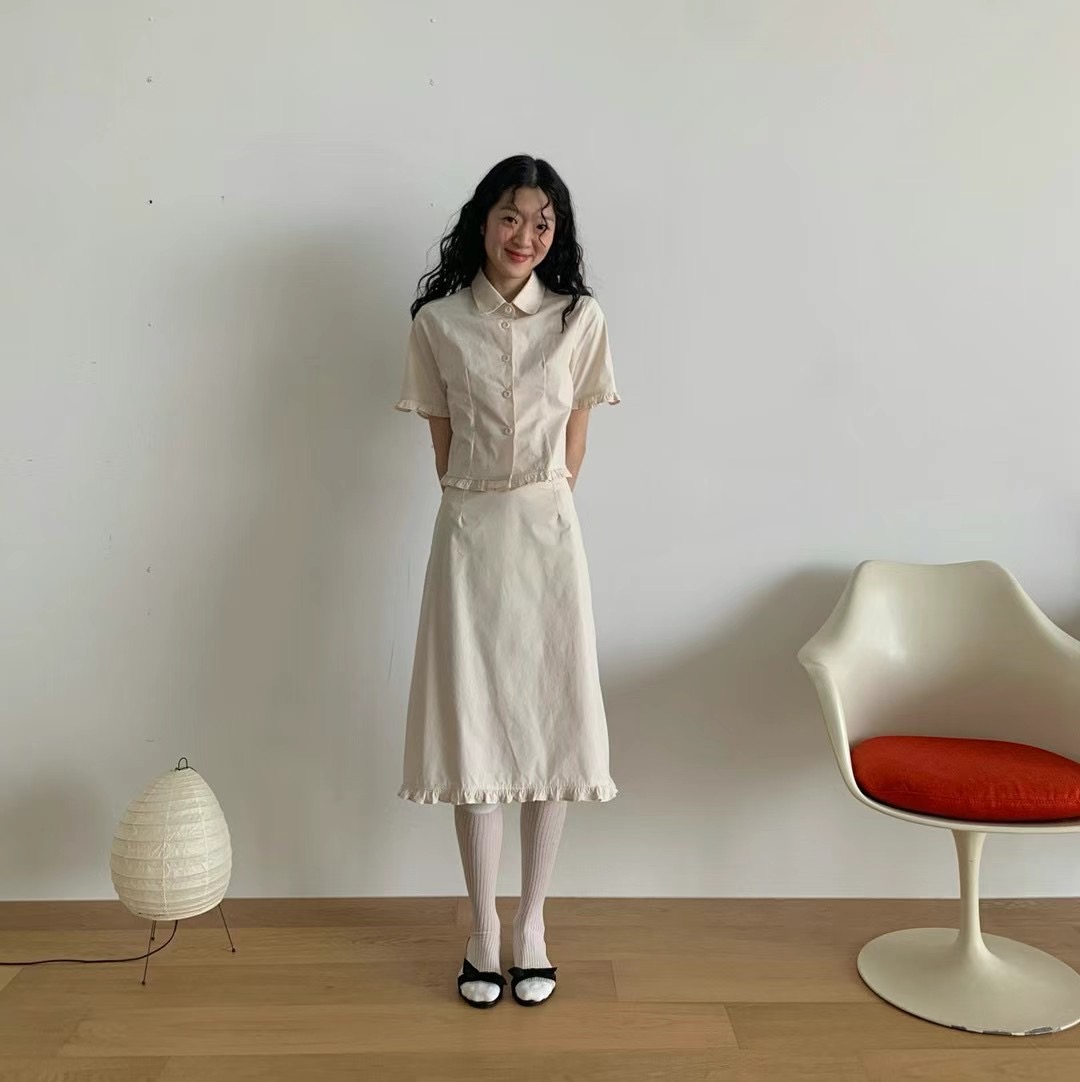 WEATHER韓國直郵女裝新品時尚真品休閑推薦熱賣人氣24春夏長裙JOURNAL長裙圖色1