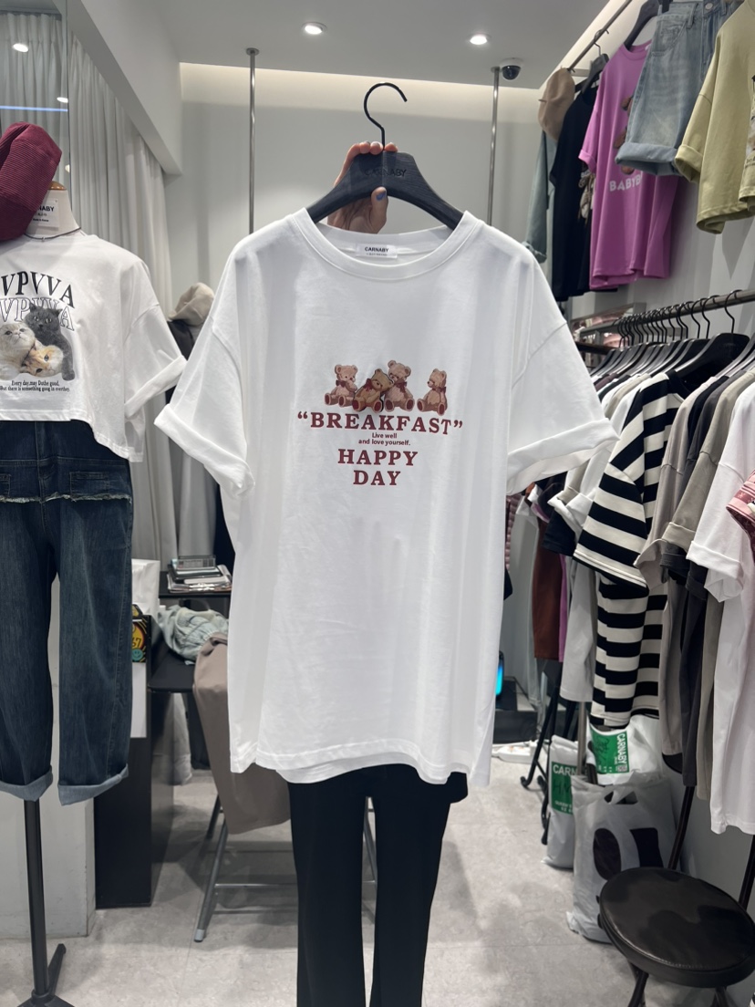 CARNABY韓國直郵東大門實拍女裝新款人氣休閑真品時尚24春夏T恤CARNABYT恤圖色4