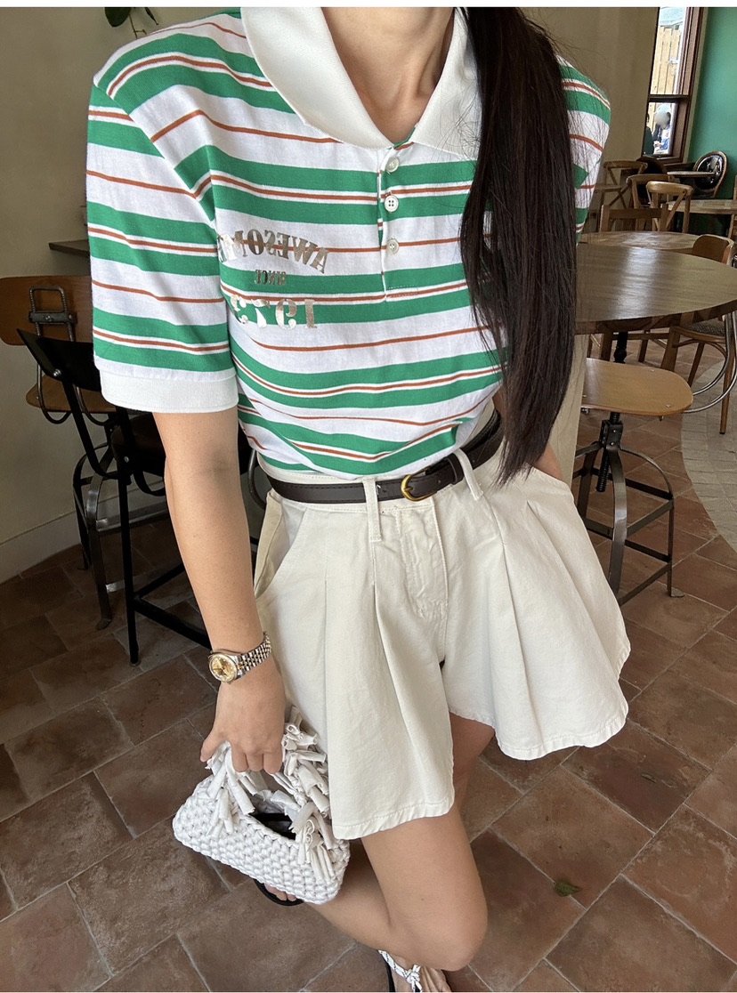 ELFIN韓國直郵東大門實拍女裝新品熱賣真品人氣24春夏T恤TOPDRESSINGT恤