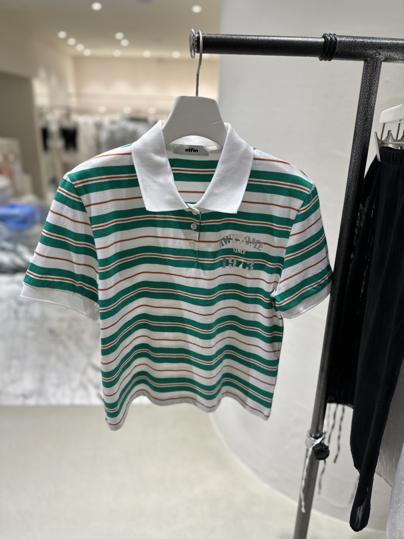 ELFIN韓國直郵東大門實拍女裝新品熱賣真品人氣24春夏T恤TOPDRESSINGT恤
