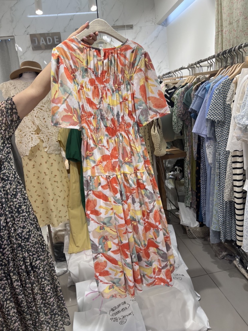EVAMEVA韓國直郵東大門代購女裝新品24春夏職業人氣連衣裙EVAMEVA/ELCROQUIS連衣裙