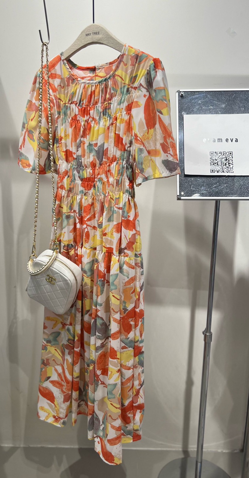 EVAMEVA韓國直郵東大門代購女裝新品24春夏職業人氣連衣裙EVAMEVA/ELCROQUIS連衣裙圖色1