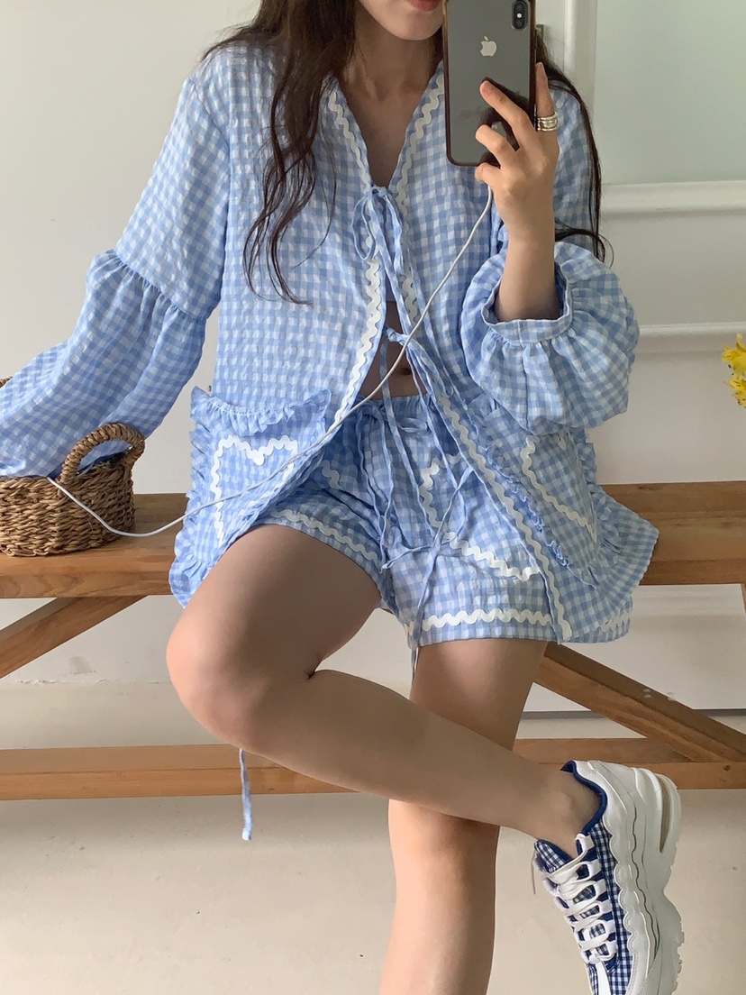 JKICHI直郵韓國代購女裝新品職業休閑時尚熱賣真品襯衫蕾絲衫EDIT襯衫/蕾絲衫